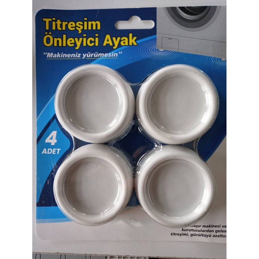 Çamaşır Makinesi Kayma Önleyici Takoz Beyaz - 8 Adet (2 Tkm)